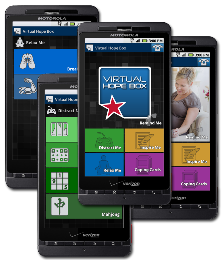 Virtual Hope Box Mobile App UI
